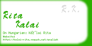 rita kalai business card